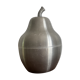 PEAR IN ALUMINUM BRUSH ICE BUCKET MADE IN ITALY AROUND 1970