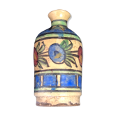 Turkey Iznik Nicaea silica ceramic bottle floral decoration 19th
