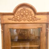 Antique carved wooden display case