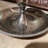 Silver metal thumb candle holder