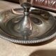Silver metal thumb candle holder