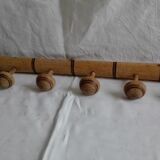 Porte manteaux en bois style banbou