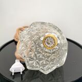 Vintage tulip pendant lamp in molded glass