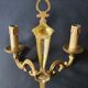 Three Louis XVI bronze wall sconces Lucien Gau Paris vintage