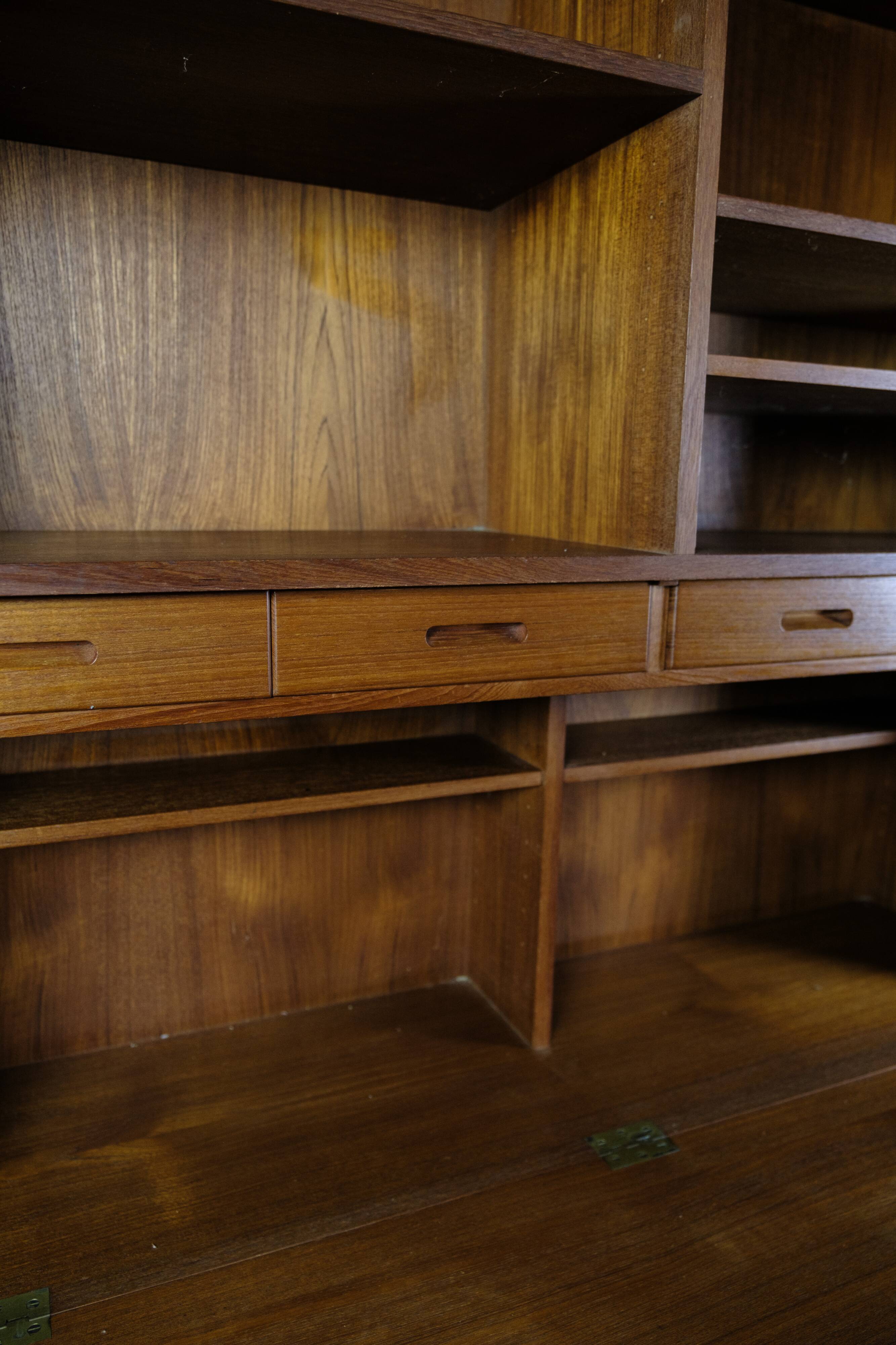 Bookcase With Secretary/Desk Made In Teak From 1960s