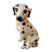 Glazed ceramic statue of a Dalmatian dog – Italy, circa 1970