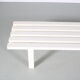 1970s White metal slat bench from the Netherlands