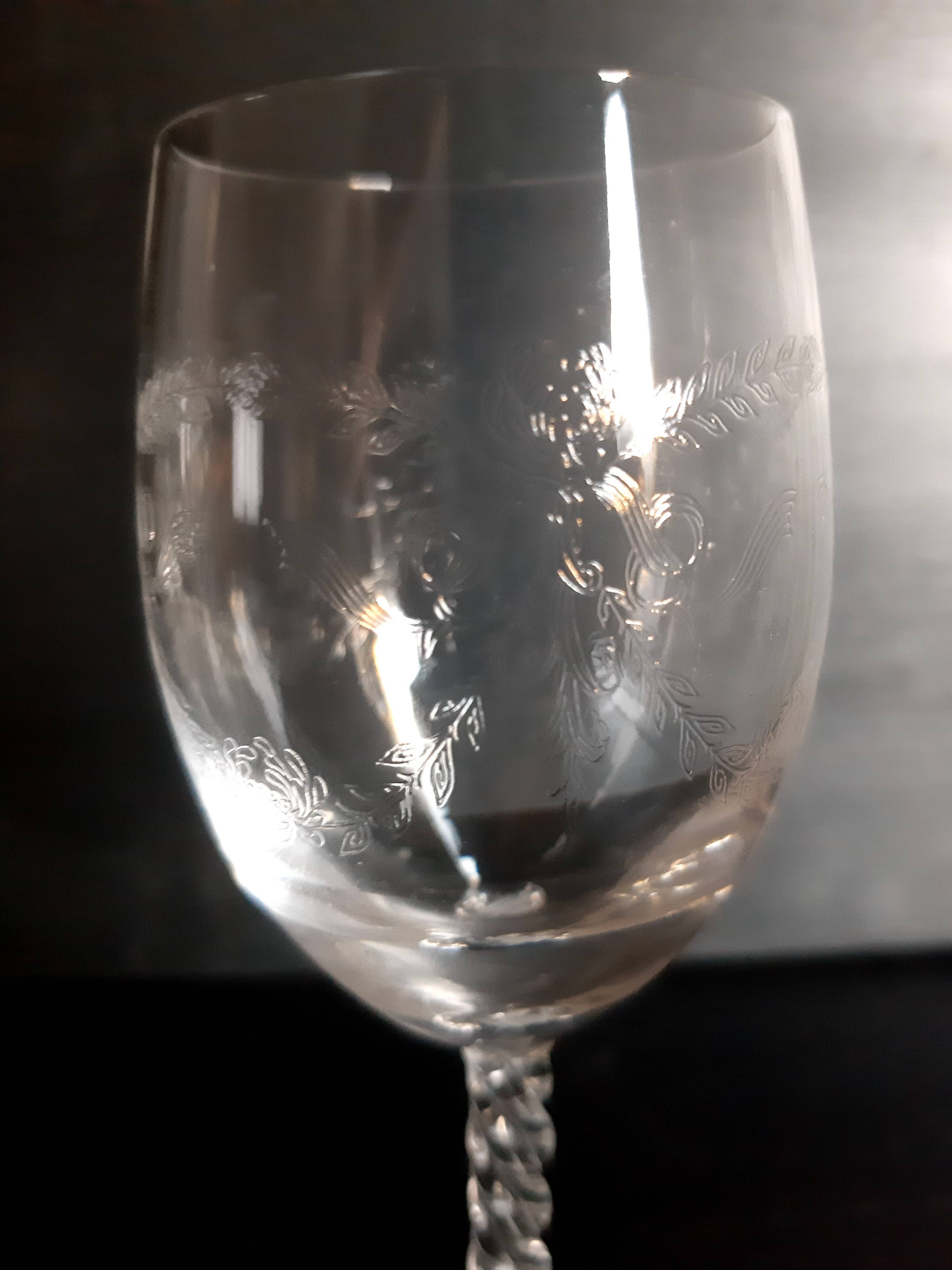 Set of 6 crystal glasses