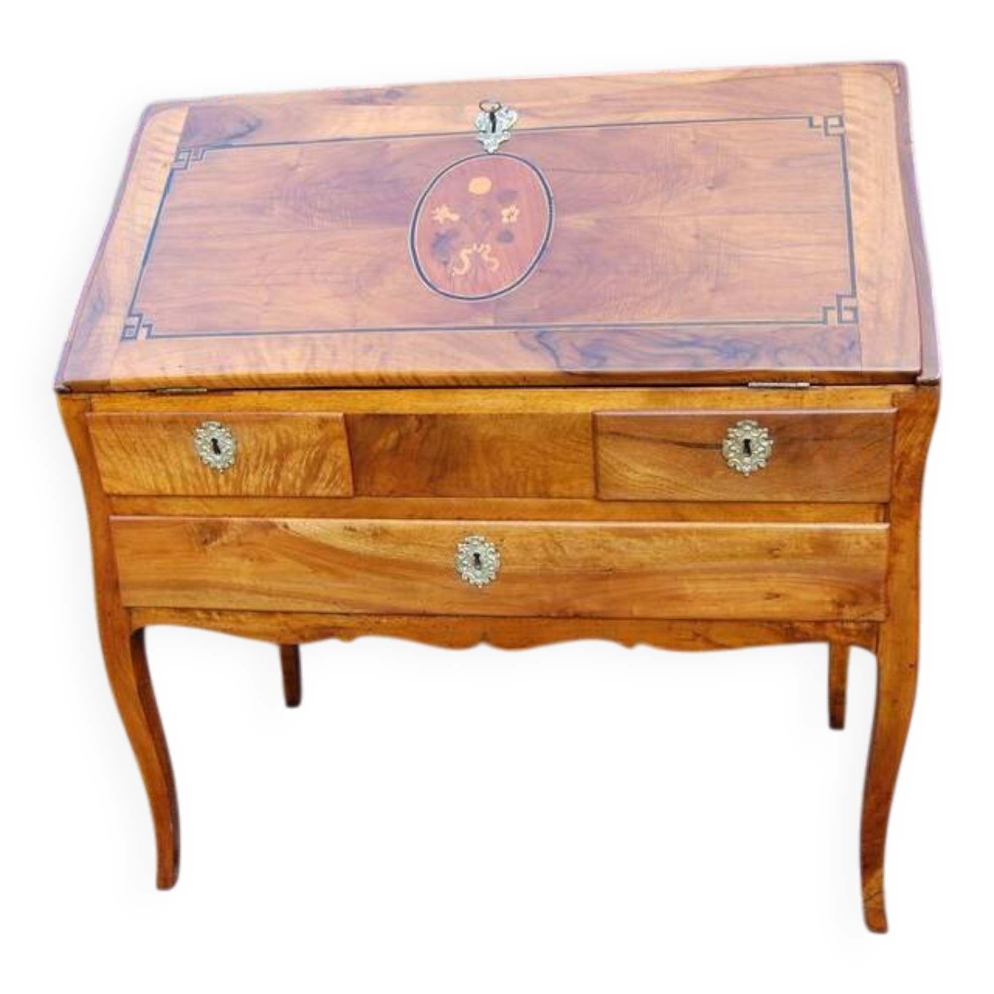 Louis XV Louis XVI period sloping desk in walnut from the 18th century