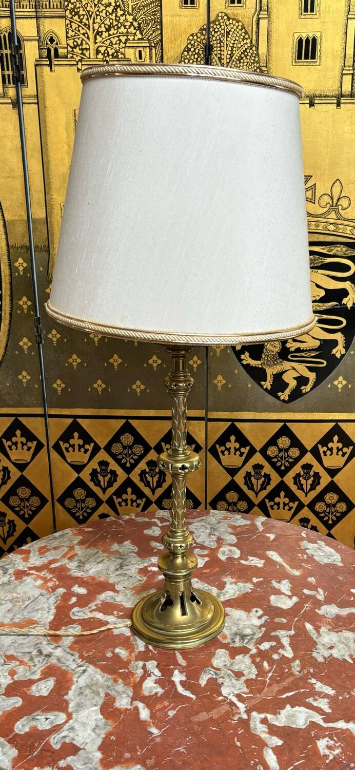 Lampe pied en bronze