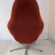 Vintage bucket chair in brick velvet
