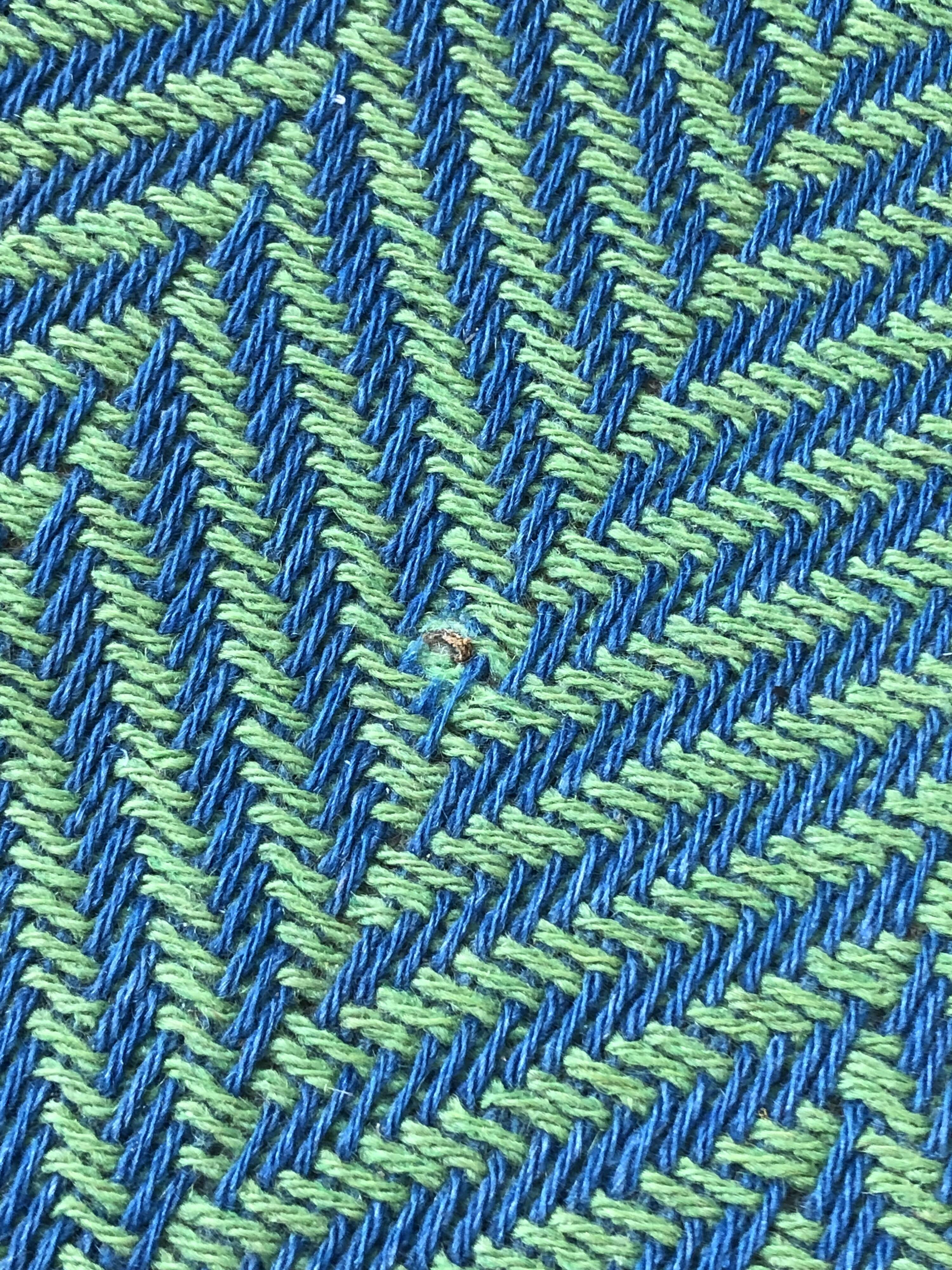 Pair of chairs low base Charles and Ray Eames, fabric Alexander Girard, ed. Herman Miller, 1970