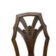 Ensemble de 6 chaises de salle à manger en noyer sculpté Art Déco, années 1920/1930