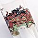 1950s Decorated glass equestrian sports steeplechase horse racing