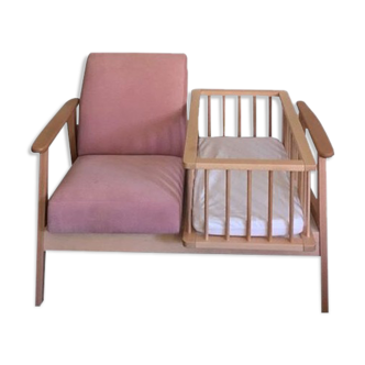 Fauteuil-berceau évolutif complet - rose pastel