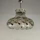 Venetian chandelier in colorless and brown murano glass circa 1970