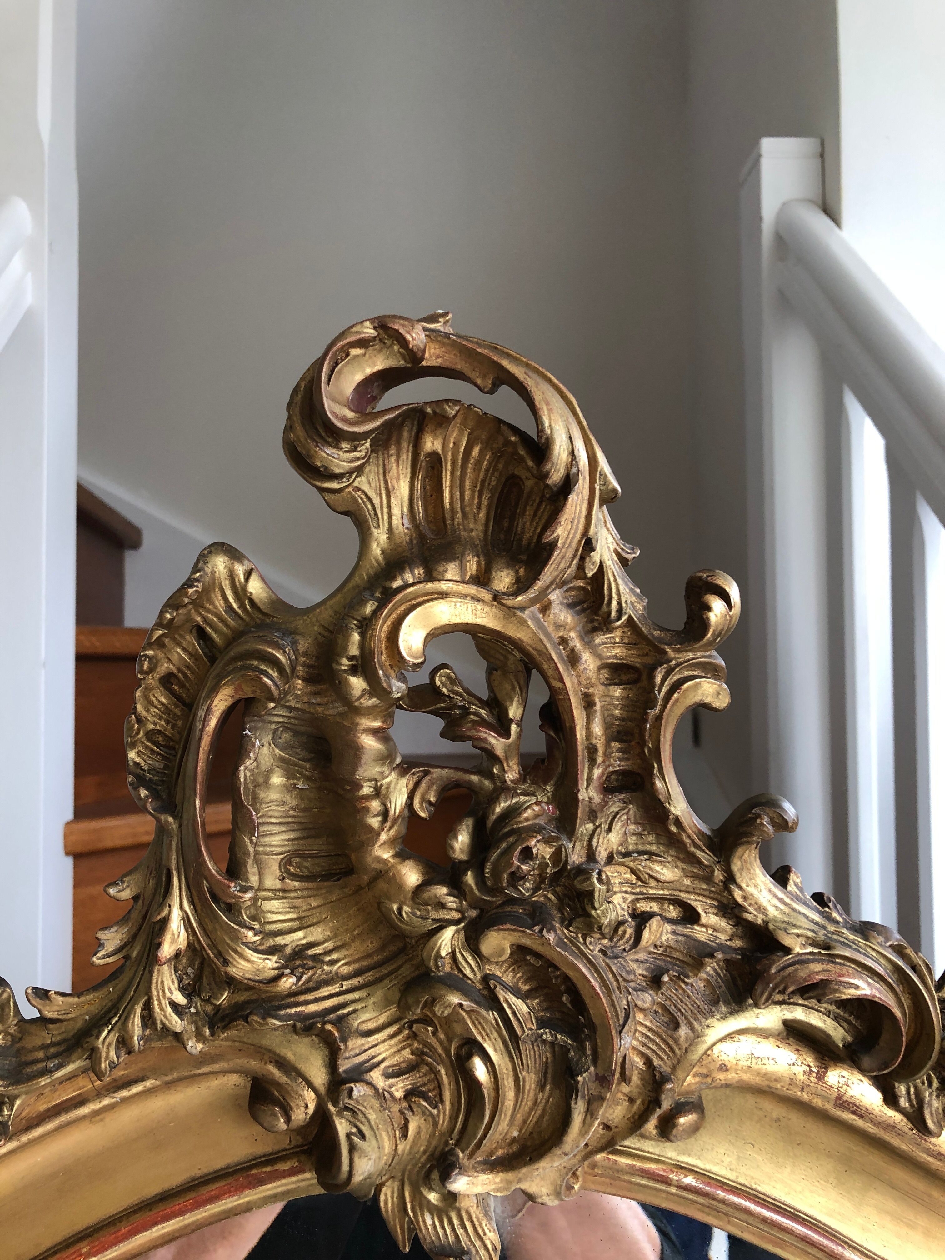 Golden mirror Louis Philippe nineteenth century Louis XV large model 100x170cm