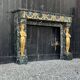 Empire style fireplace in antique green marble and gilded bronzes circa 1880