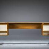 Mid-Century Wall Unit Cabinet and Sideboard in Walunt, 1970s, Set of 2