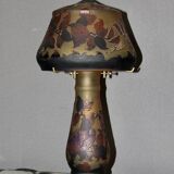 Gallé Tip Glass Paste Mushroom Lamp