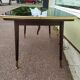 Table mid-low formica feet compass glass tray - vintage 1960