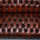 Small Victorian leather Chesterfield sofa