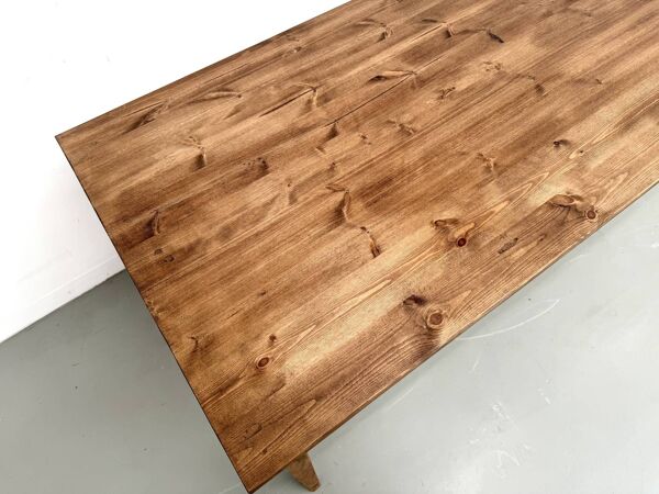 Ancienne table d'école à 8 tiroirs