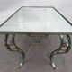 Neo-classical green laqué iron and gold mirror tray 1940
