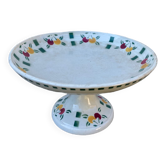 Gien white fruit ceramic compote bowl