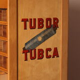 Xl vintage haberdashery 'tubor tubca' by poreye & fils - belgium - 1950's