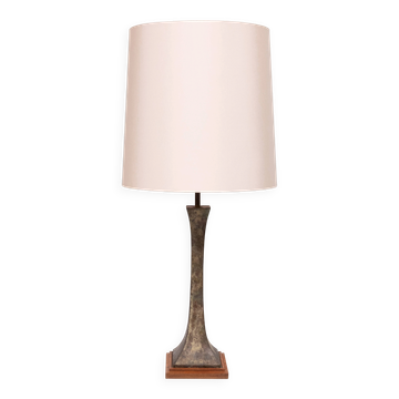 Superbe lampe de table en bronze verdigris Hansen, Stewart Ross James, vers 1960.