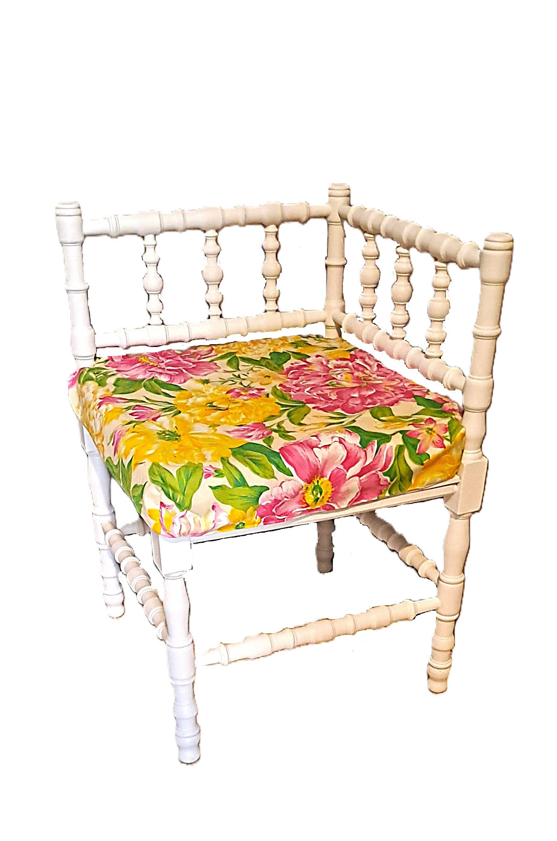 Fabric and wood corner armchair, comfort, relax, 1920s