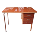 Bureau d'écolier en formica , bois et métal vintage