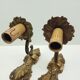 Pair of brass sconces 1 branch 29 cm