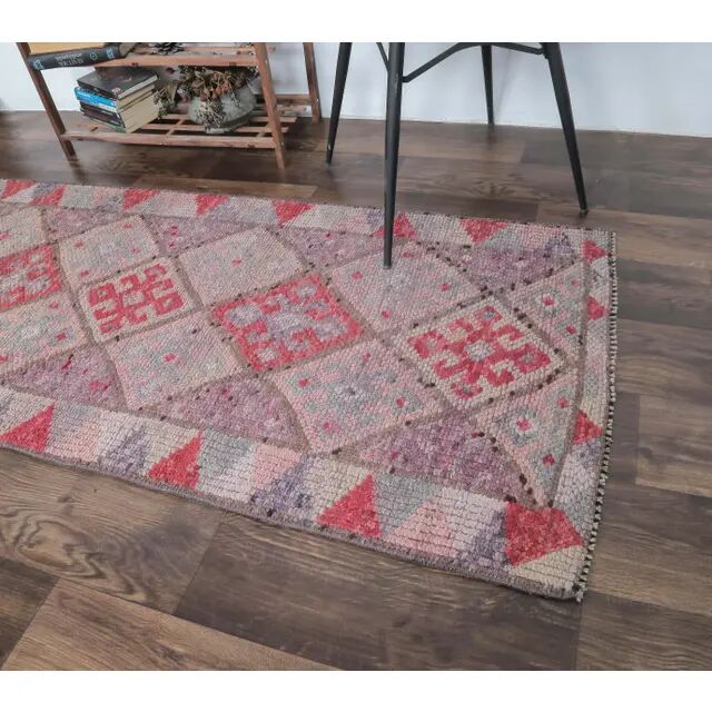 1970s 2'6x10'9 ft. Oushak Turkish handwoven runner rug  79x333