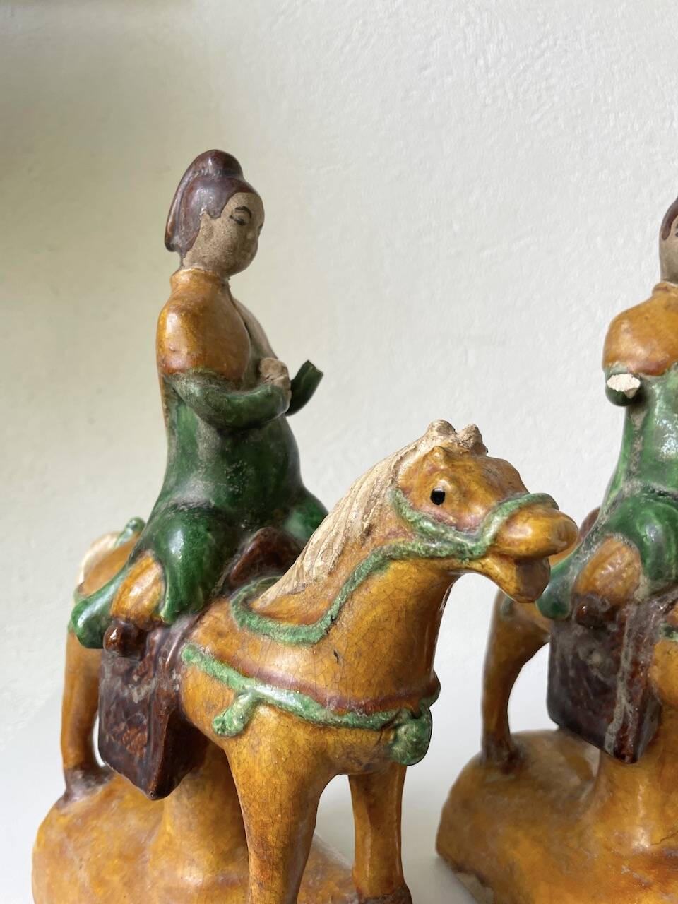 Ming period terracotta equestrian ridge tile