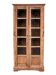 Parisian wardrobe in raw wood with engraved glass from 1920.
