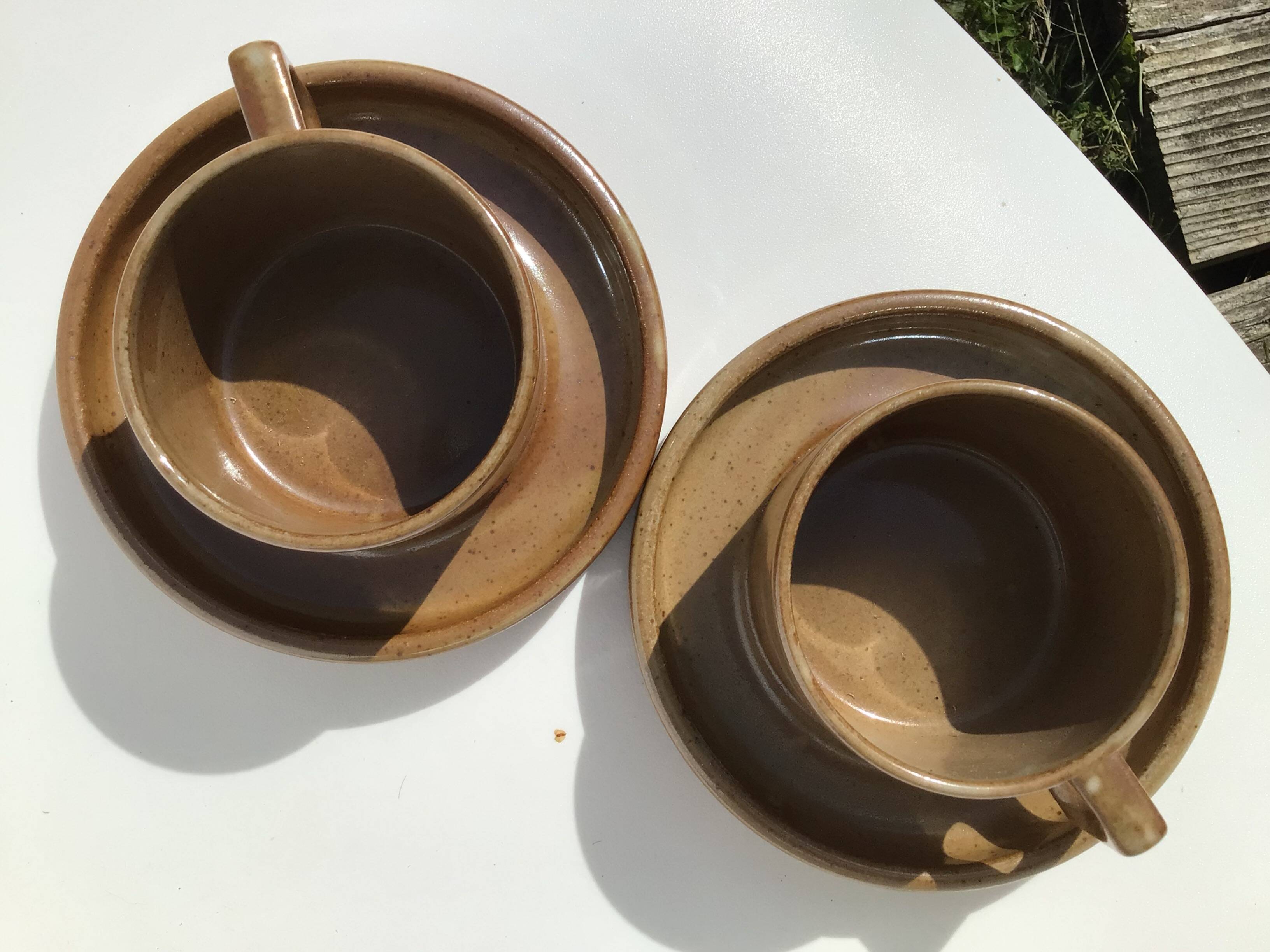 2 Brenne Stoneware Coffee Cups
