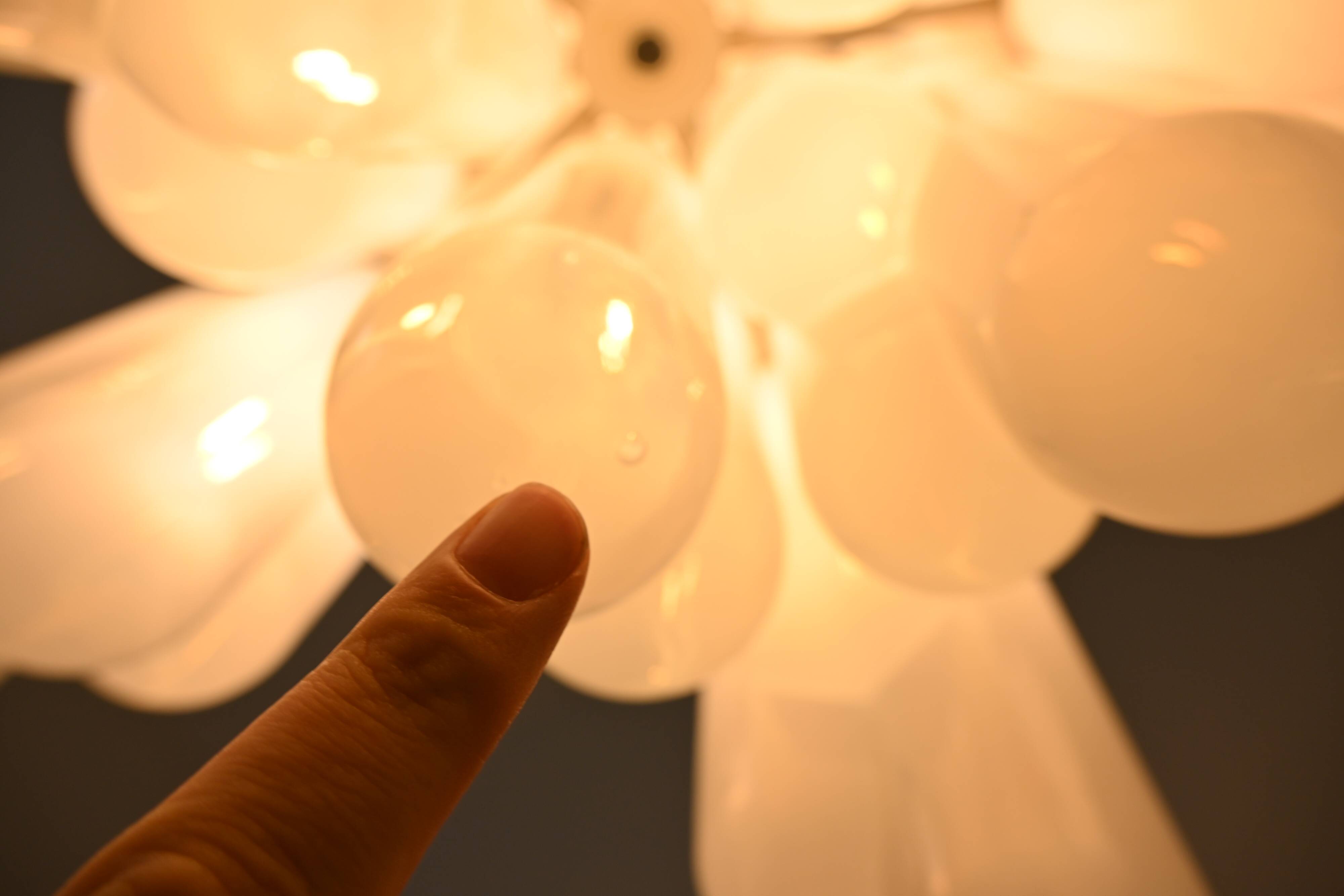 “Torpedo” chandelier by Carlo Nason for Mazzega, 1960s