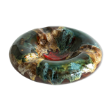 Multicolored ceramic ashtray