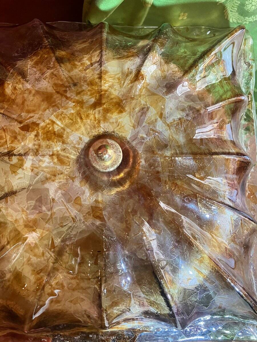 Mid-Century Modern Italian Murano Glass Wall Sconces or Ceiling Lamps from La Murrina, 1950s, Set of 2