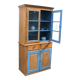 Antique softwood buffet in natural + blue, Gründerzeit style