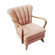Fauteuil vintage tissu beige