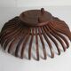 Handcrafted fruit dish 1960 solid wood unique piece