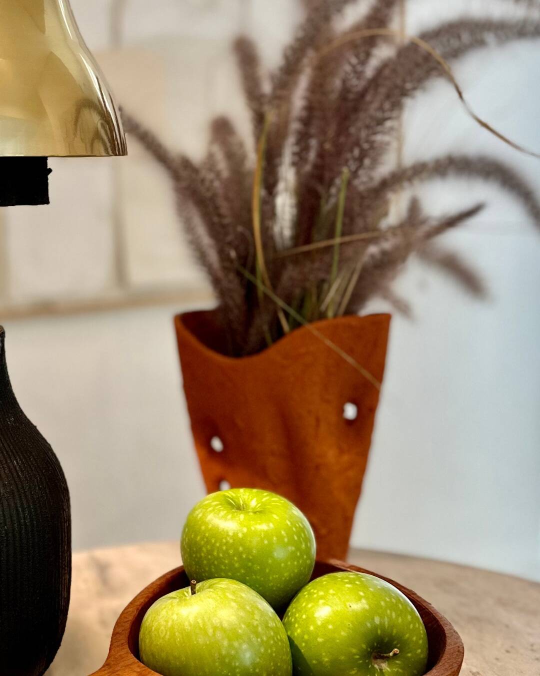 Painted organic shape vase