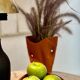 Vase forme organique peint