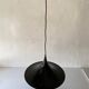 Black metal pendant lamp with trumpet design, 1960s, Italy.