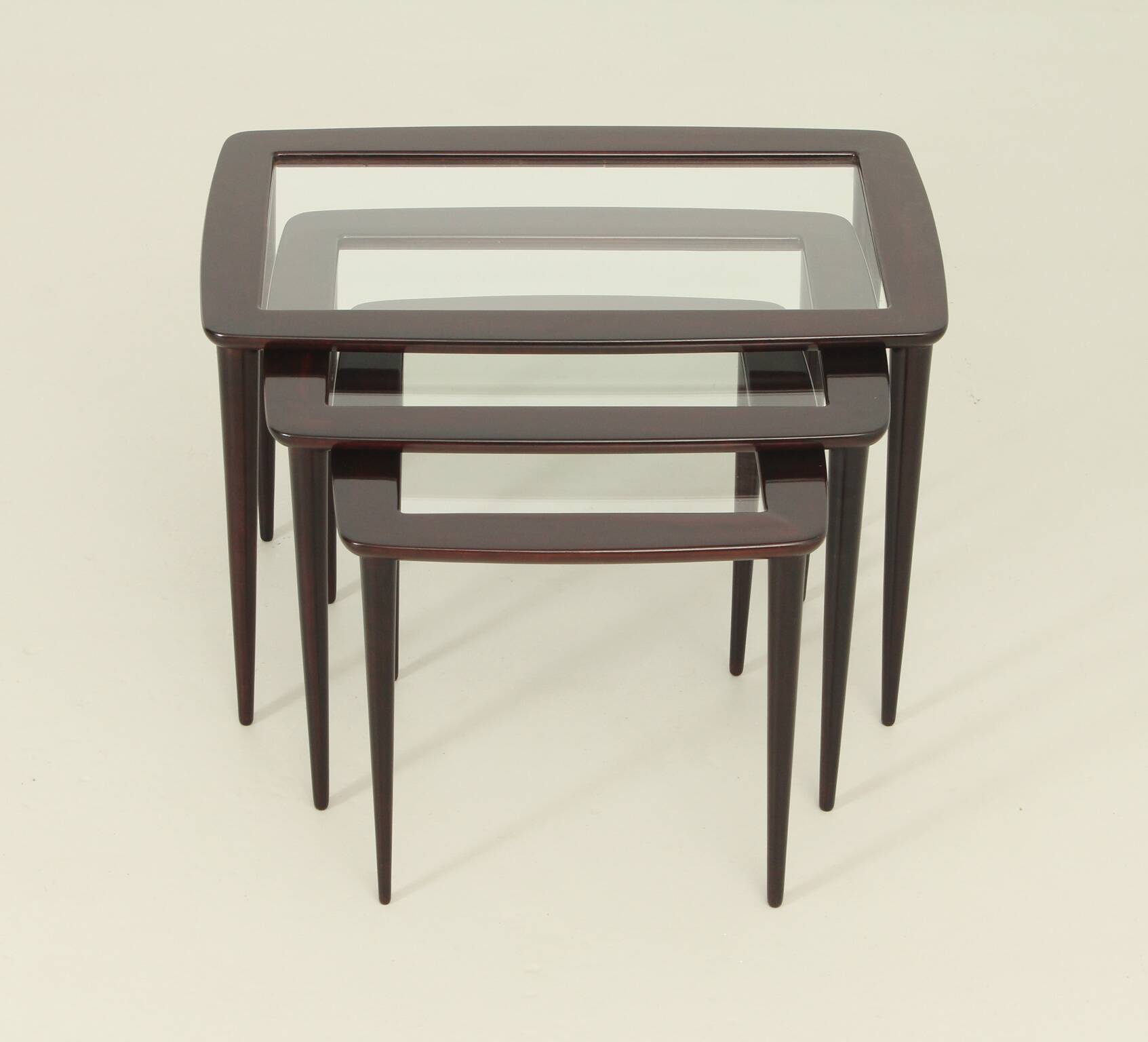 Set of nesting tables by Ico Parisi for De Baggis, Italy, 1955.