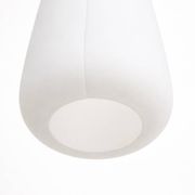 Scandinavian opaline and teak suspension by Uno and Östen Kristiansson for the
