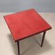 Table de jeu pliante vintage en hêtre teinté, Italie, années 1960